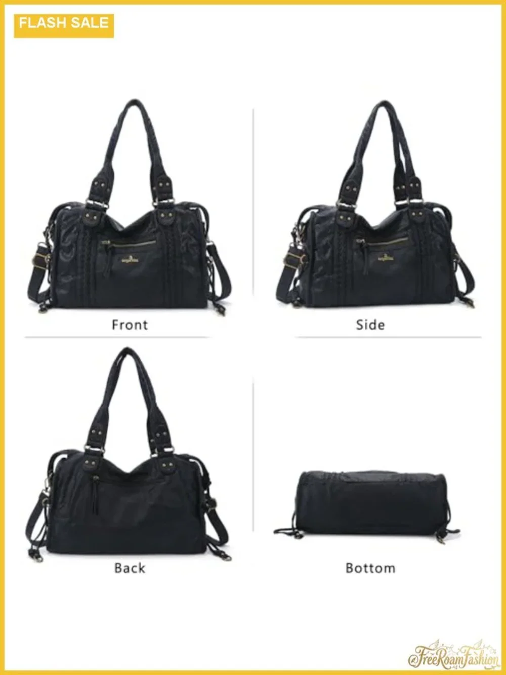 Vegan Leather Hobo Satchel Large Tote Handbag Women Shoulder Bag